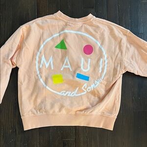 Zara Kids Sweatshirt in Soft Peach with Geometric Design